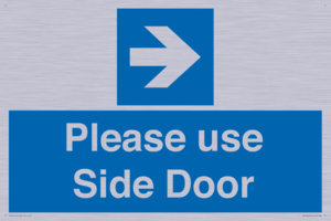 Please use Side Door (arrow Right) 